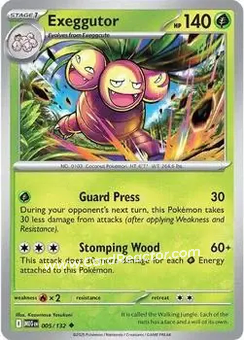 2025 Pokemon Mega Evolution #005/132 - Exeggutor - Front