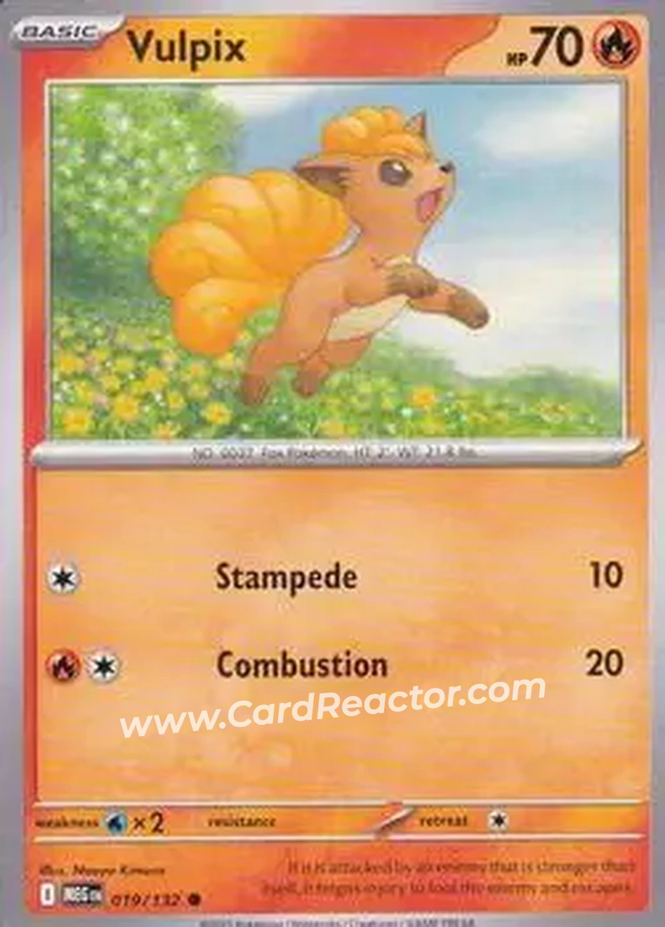 2025 Pokemon Mega Evolution #019/132 - Vulpix - Front