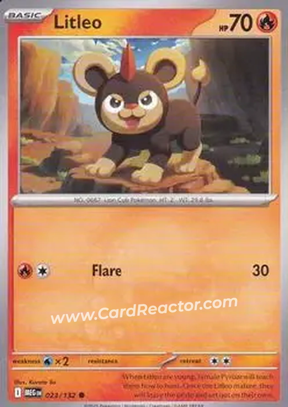 2025 Pokemon Mega Evolution #023/132 - Litleo