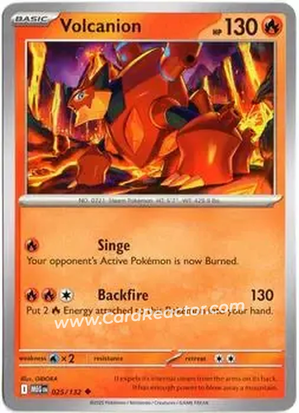 2025 Pokemon Mega Evolution #025/132 - Volcanion