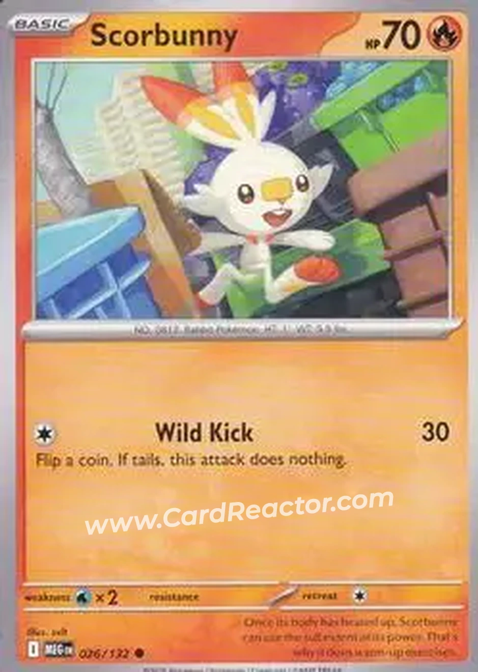 2025 Pokemon Mega Evolution #026/132 - Scorbunny - Front