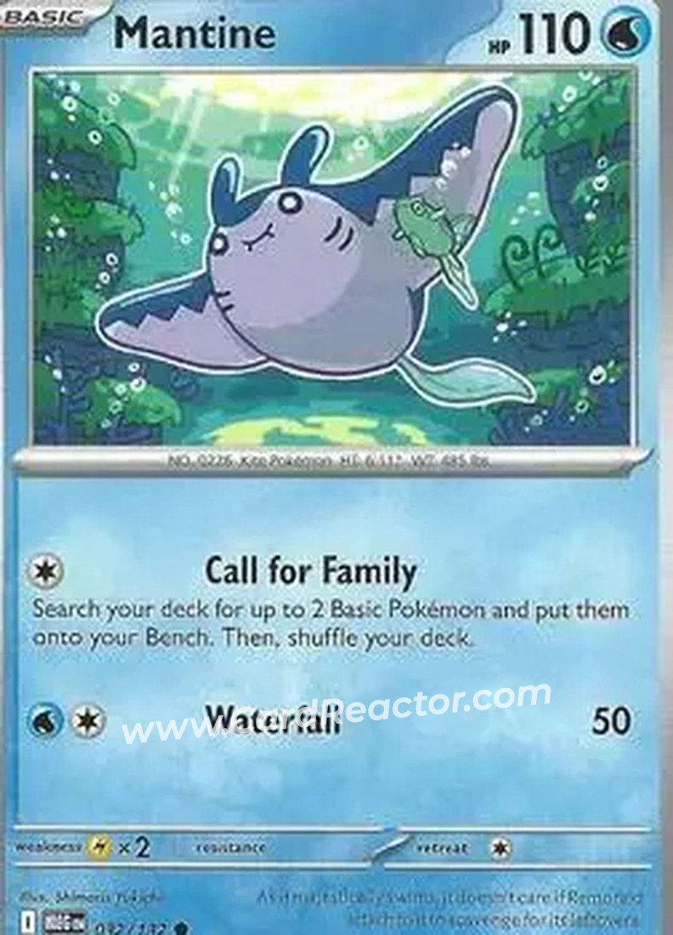 2025 Pokemon Mega Evolution #032/132 - Mantine - Front