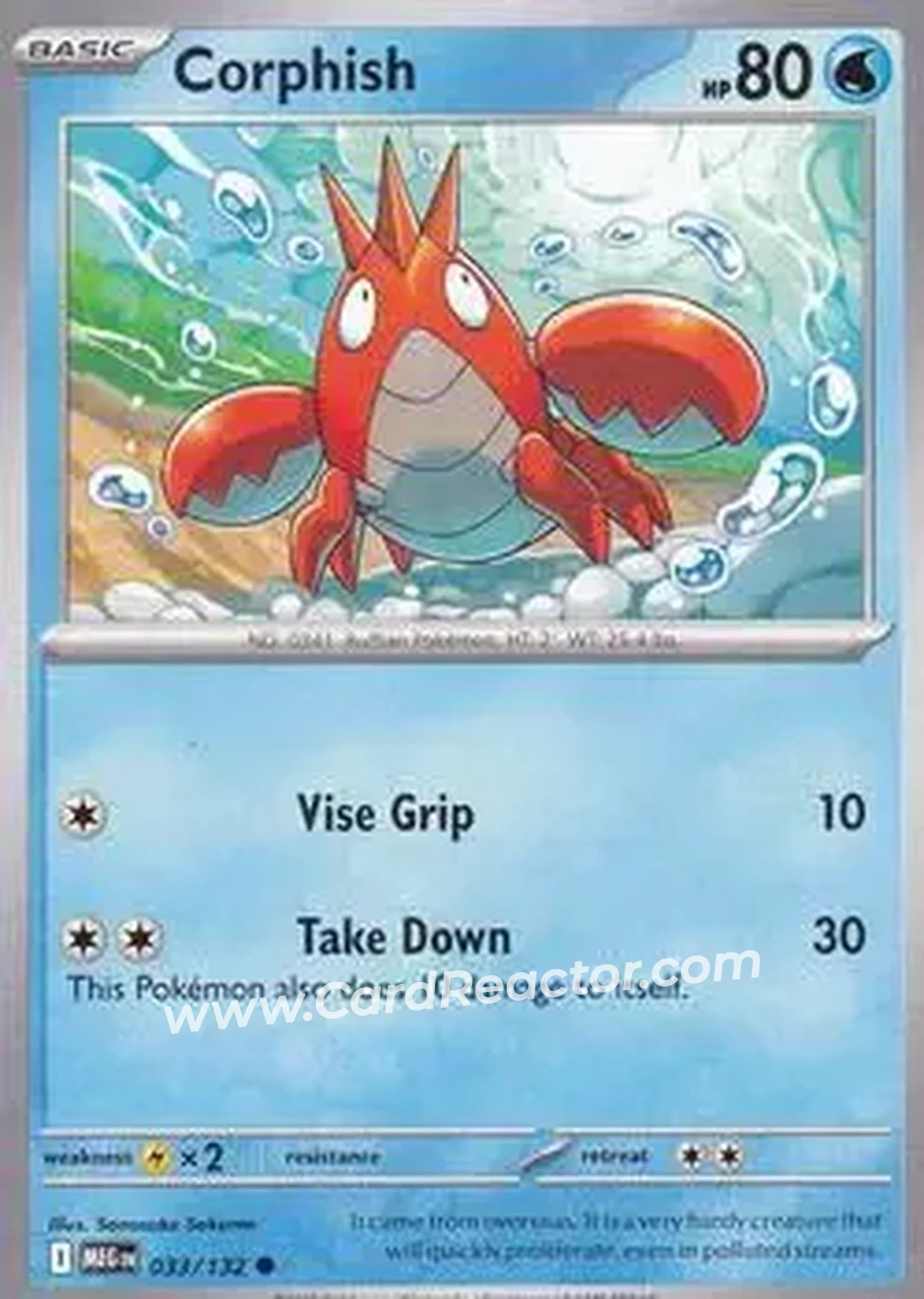 2025 Pokemon Mega Evolution #033/132 - Corphish - Front
