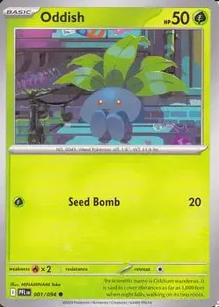 2025 Pokemon Mega Evolution Phantasmal Flames #001/094 Oddish
