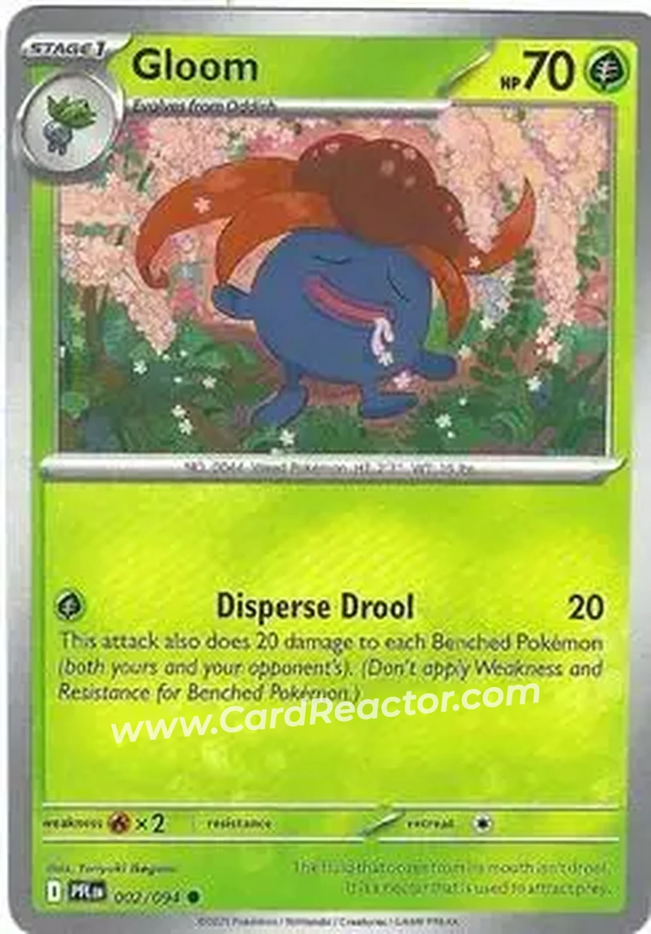 2025 Pokemon Mega Evolution Phantasmal Flames #002/094 - Gloom - Front