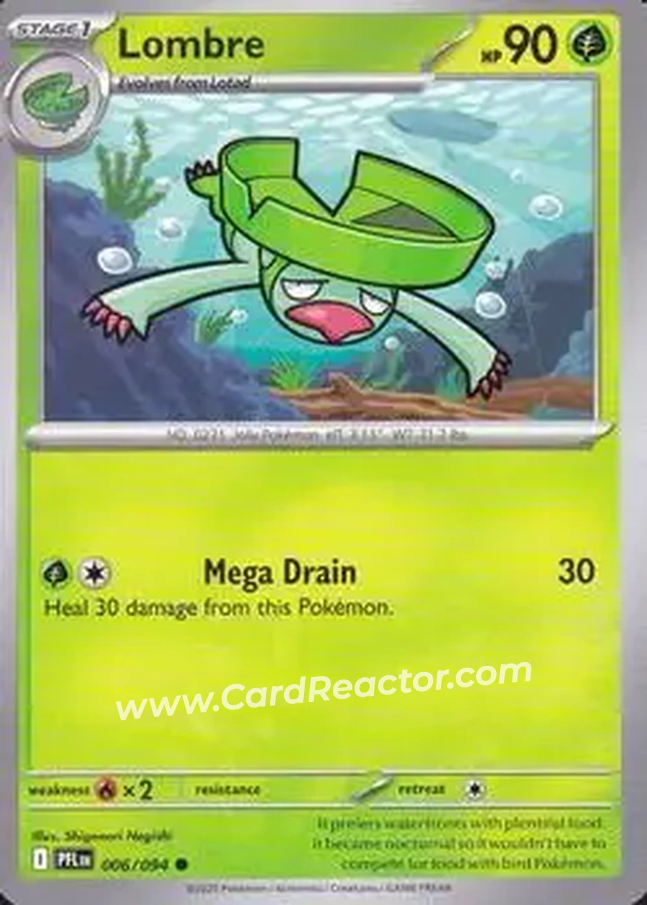 2025 Pokemon Mega Evolution Phantasmal Flames #006/094 - Lombre - Front
