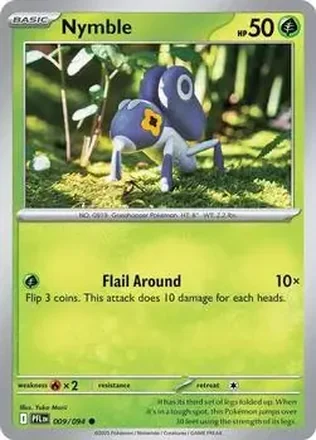 2025 Pokemon Mega Evolution Phantasmal Flames #009/094 マメバッタ