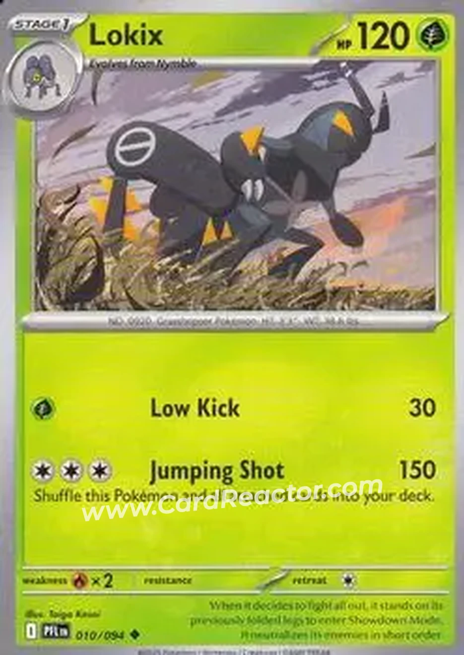 2025 Pokemon Mega Evolution Phantasmal Flames #010/094 - エクスレッグ - Front