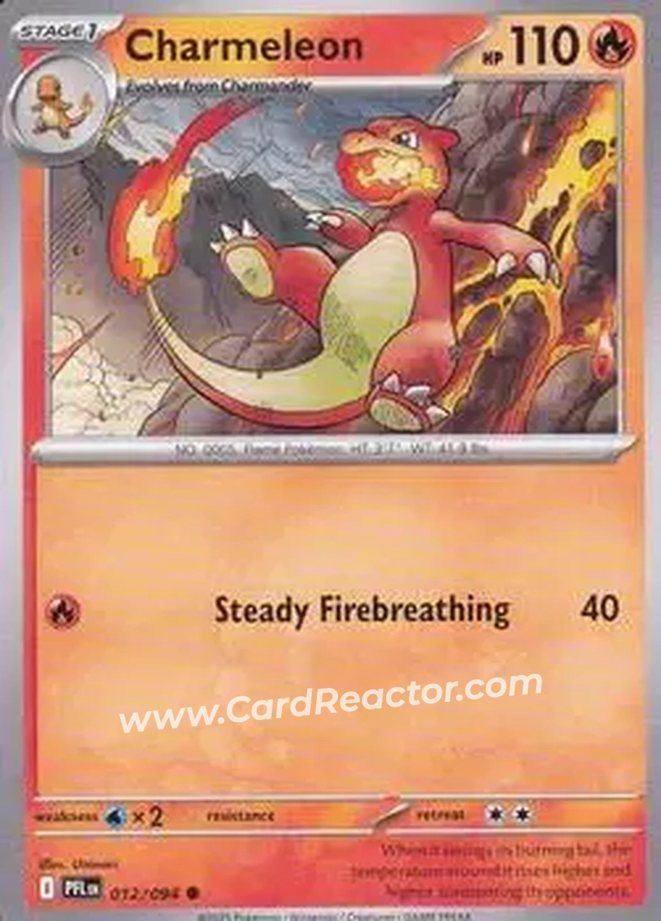 2025 Pokemon Mega Evolution Phantasmal Flames #012/094 - Charmeleon - Front