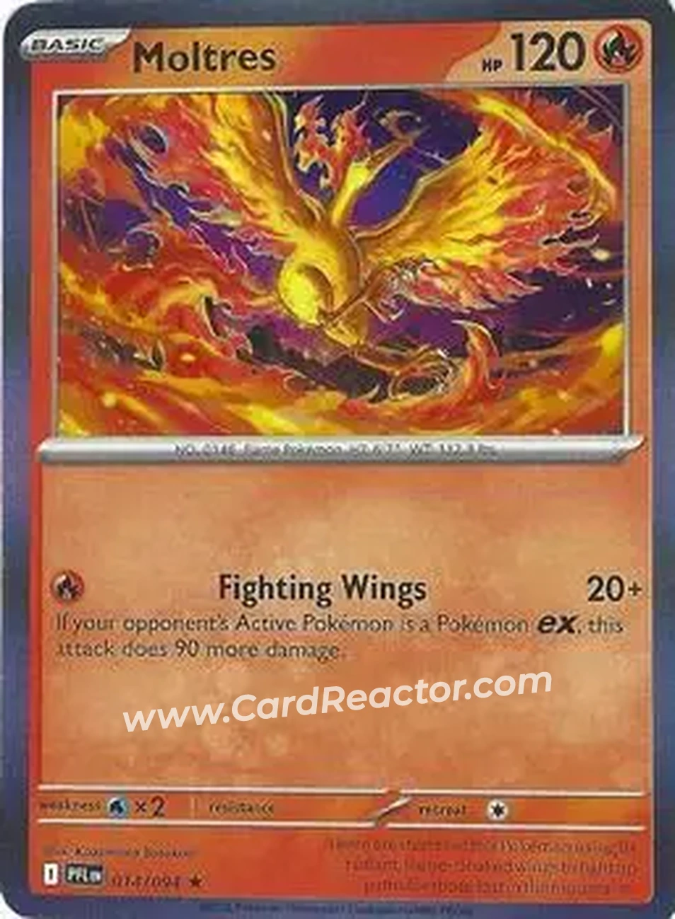 2025 Pokemon Mega Evolution Phantasmal Flames #014/094 - Moltres - Front