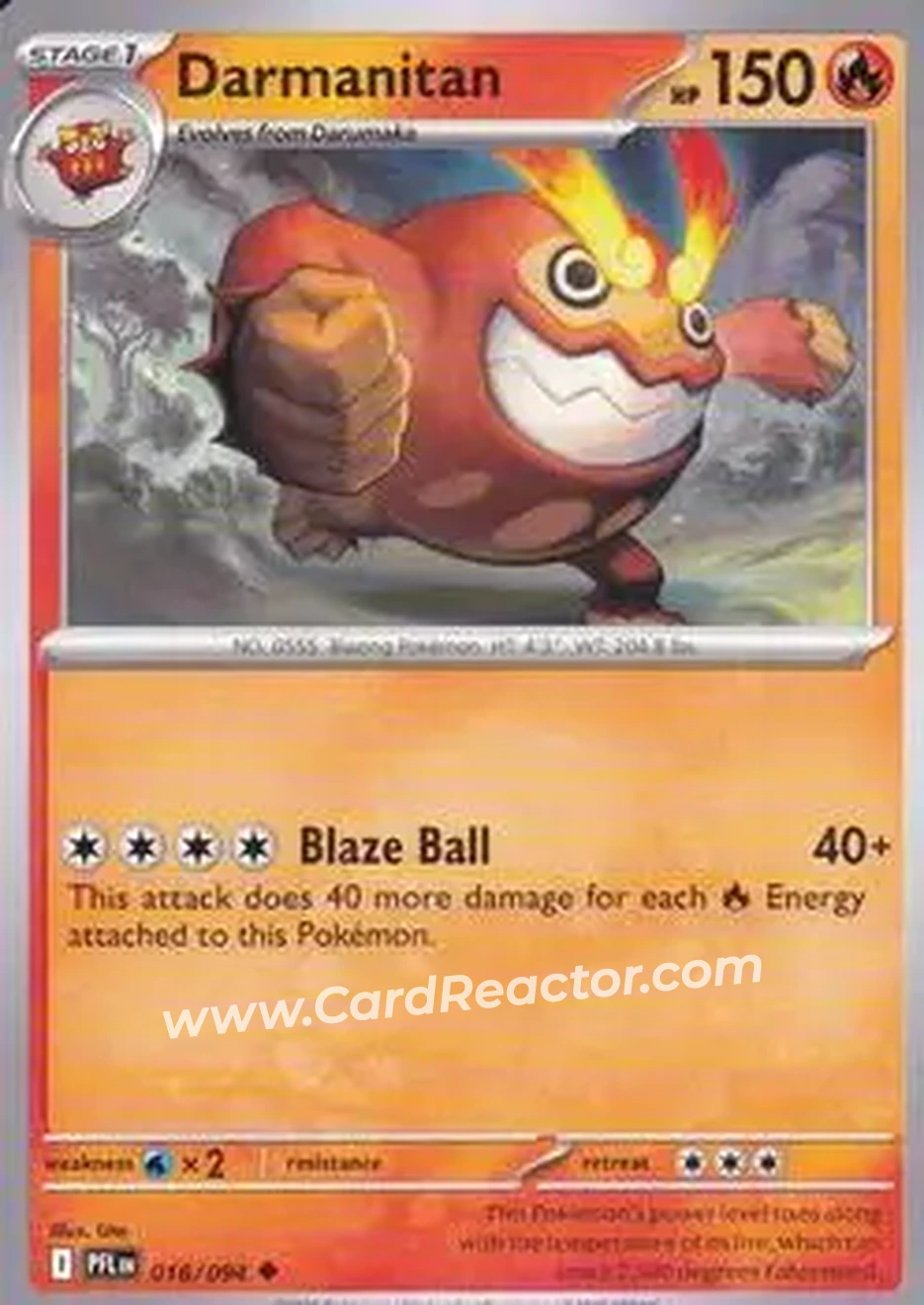 2025 Pokemon Mega Evolution Phantasmal Flames #016/094 - Darmanitan
