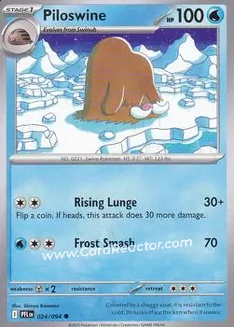 2025 Pokemon Mega Evolution Phantasmal Flames #024/094 - イノムー