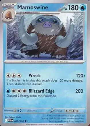 2025 Pokemon Mega Evolution Phantasmal Flames #025/094 Mamoswine ex