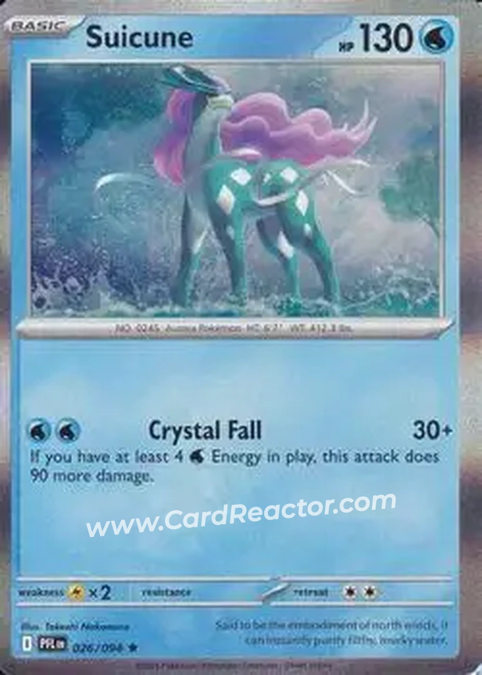 2025 Pokemon Mega Evolution Phantasmal Flames #026/094 - Suicune - Front