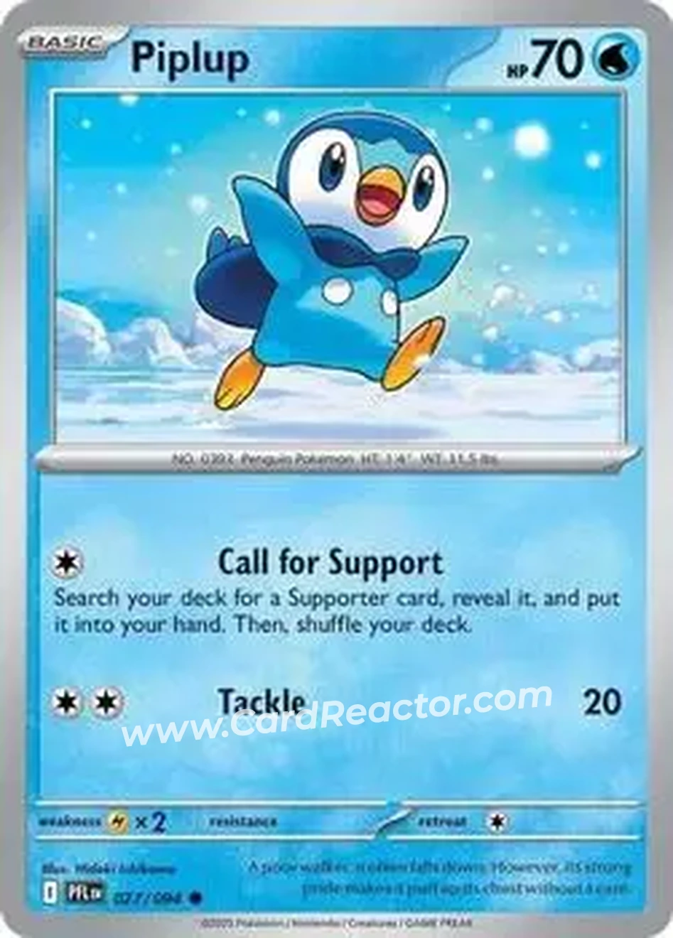 2025 Pokemon Mega Evolution Phantasmal Flames #027/094 - Piplup