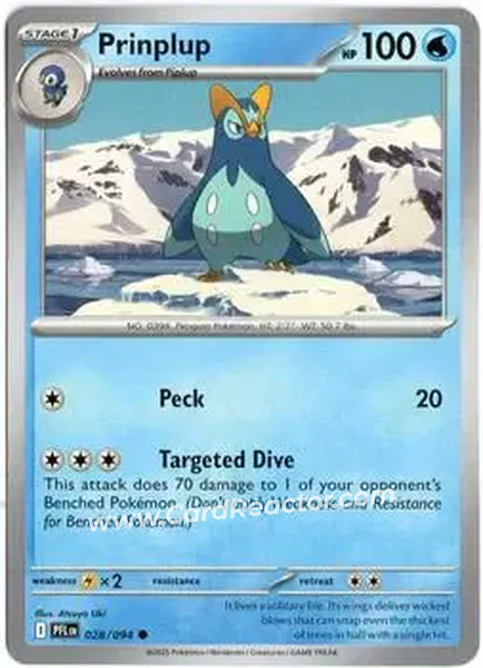 2025 Pokemon Mega Evolution Phantasmal Flames #028/094 - Prinplup