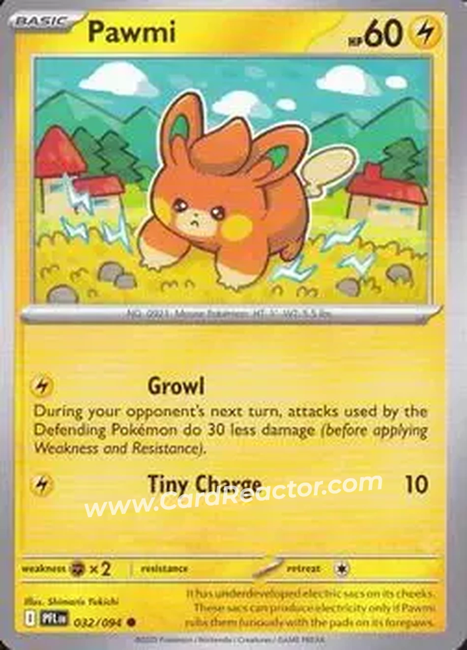 2025 Pokemon Mega Evolution Phantasmal Flames #032/094 - パモ - Front