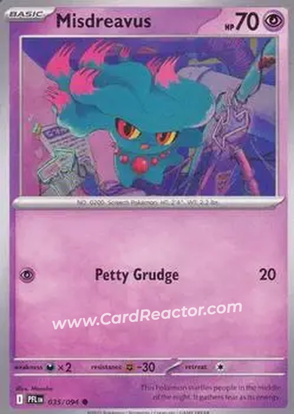 2025 Pokemon Mega Evolution Phantasmal Flames #035/094 - Misdreavus