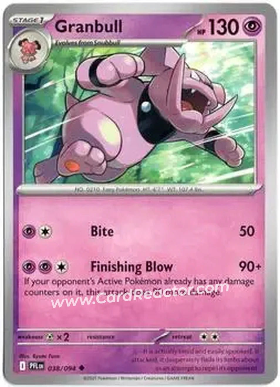 2025 Pokemon Mega Evolution Phantasmal Flames #038/094 - Granbull