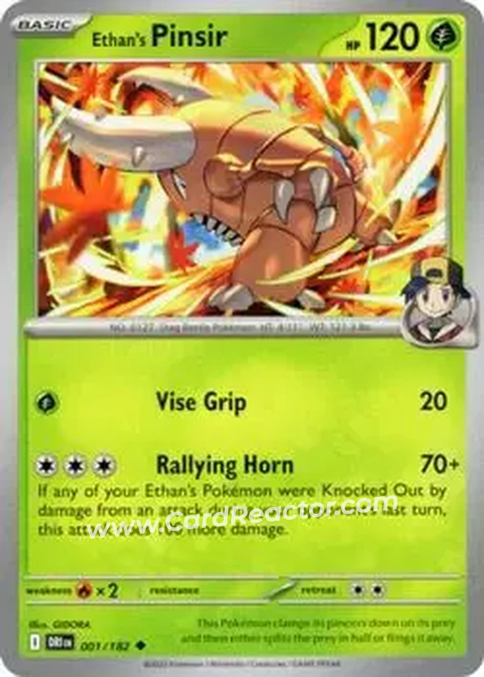 2025 Pokemon Scarlet & Violet Destined Rivals #001/182 - Pinsir - Front
