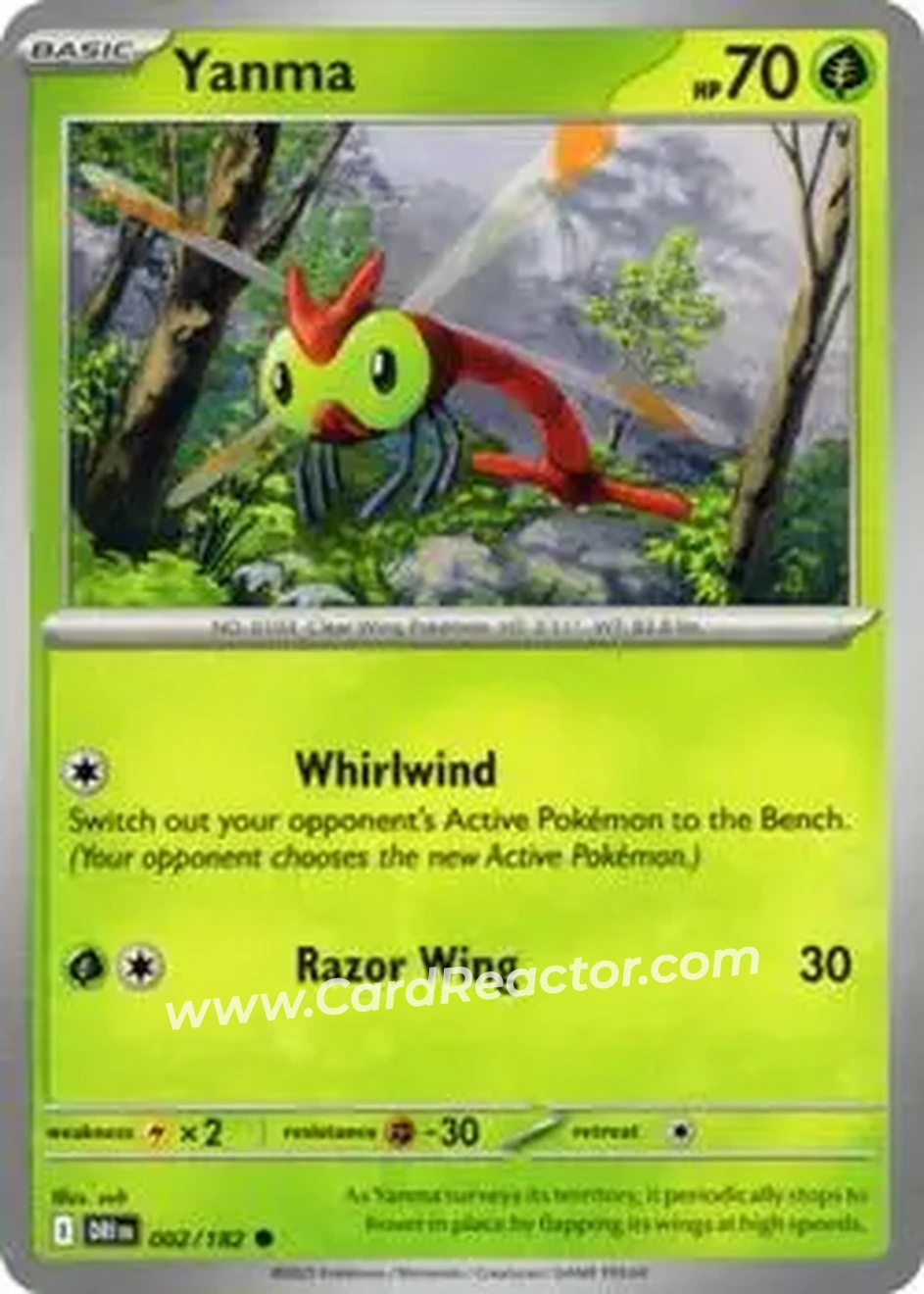 2025 Pokemon Scarlet & Violet Destined Rivals #002/182 - Yanma