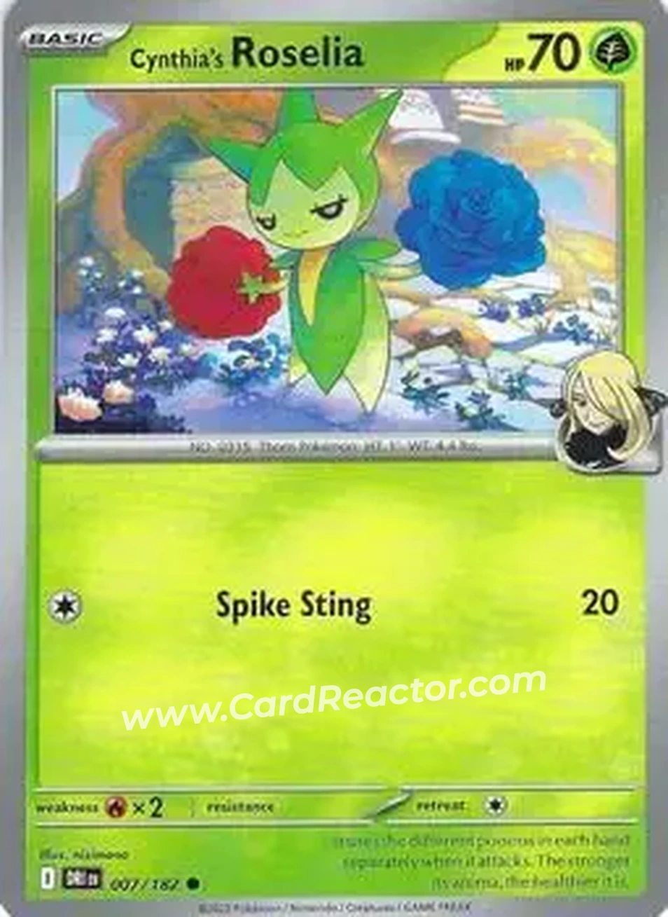 2025 Pokemon Scarlet & Violet Destined Rivals #007/182 - Cynthia's Roselia - Front