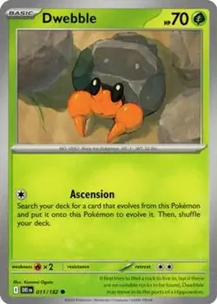 2025 Pokemon Scarlet & Violet Destined Rivals #011/182 - Dwebble