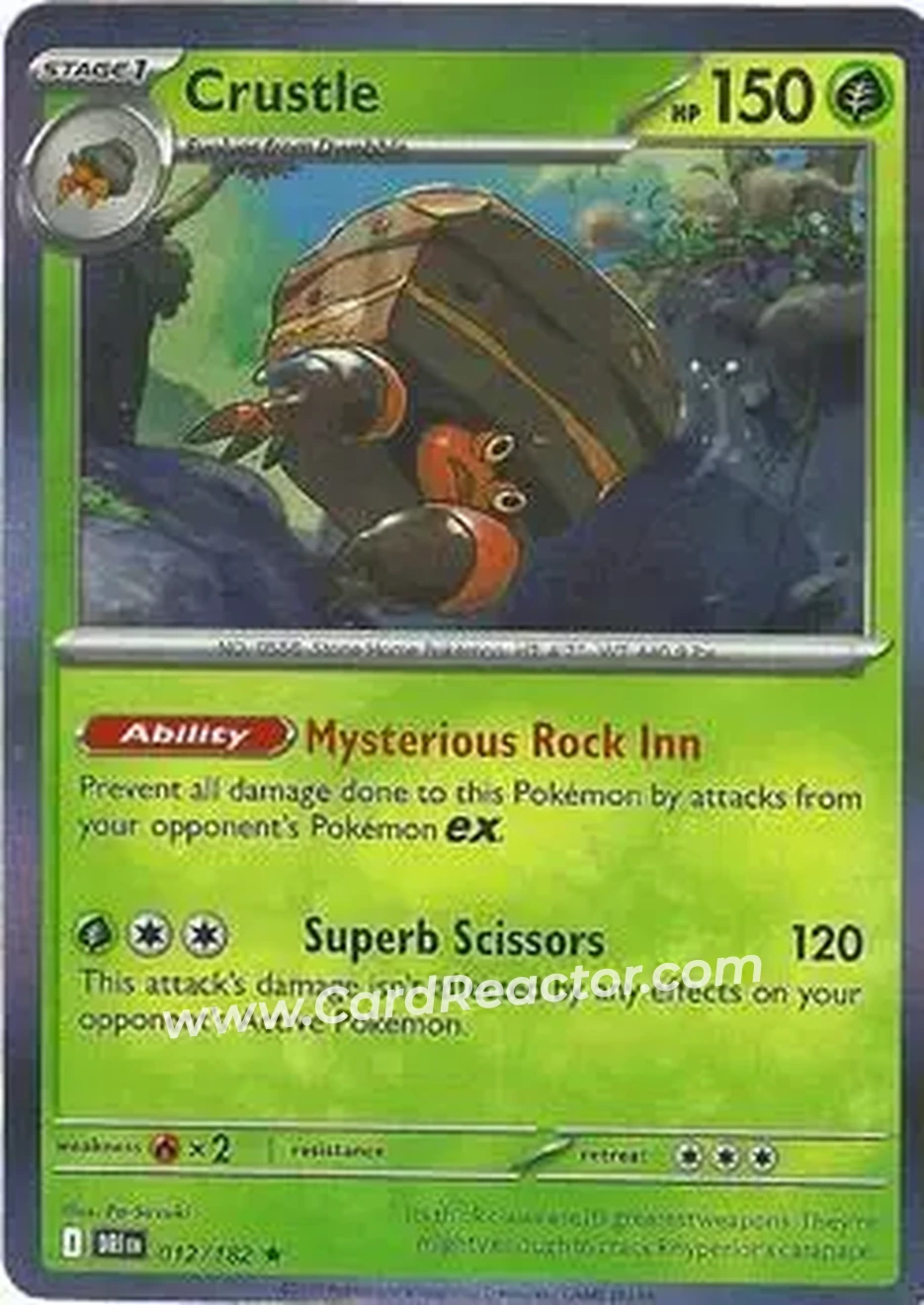 2025 Pokemon Scarlet & Violet Destined Rivals #012/182 - Crustle