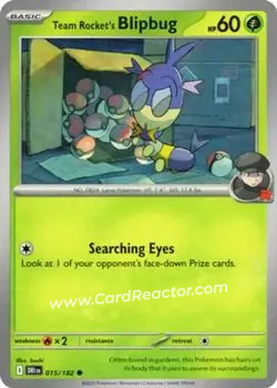 2025 Pokemon Scarlet & Violet Destined Rivals #015/182 - ロケット団のサッチムシ