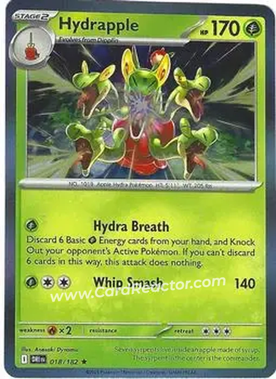 2025 Pokemon Scarlet & Violet Destined Rivals #018/182 - Hydrapple - Front