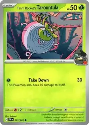 2025 Pokemon Scarlet & Violet Destined Rivals #019/182 ロケット団のタマンチュラ