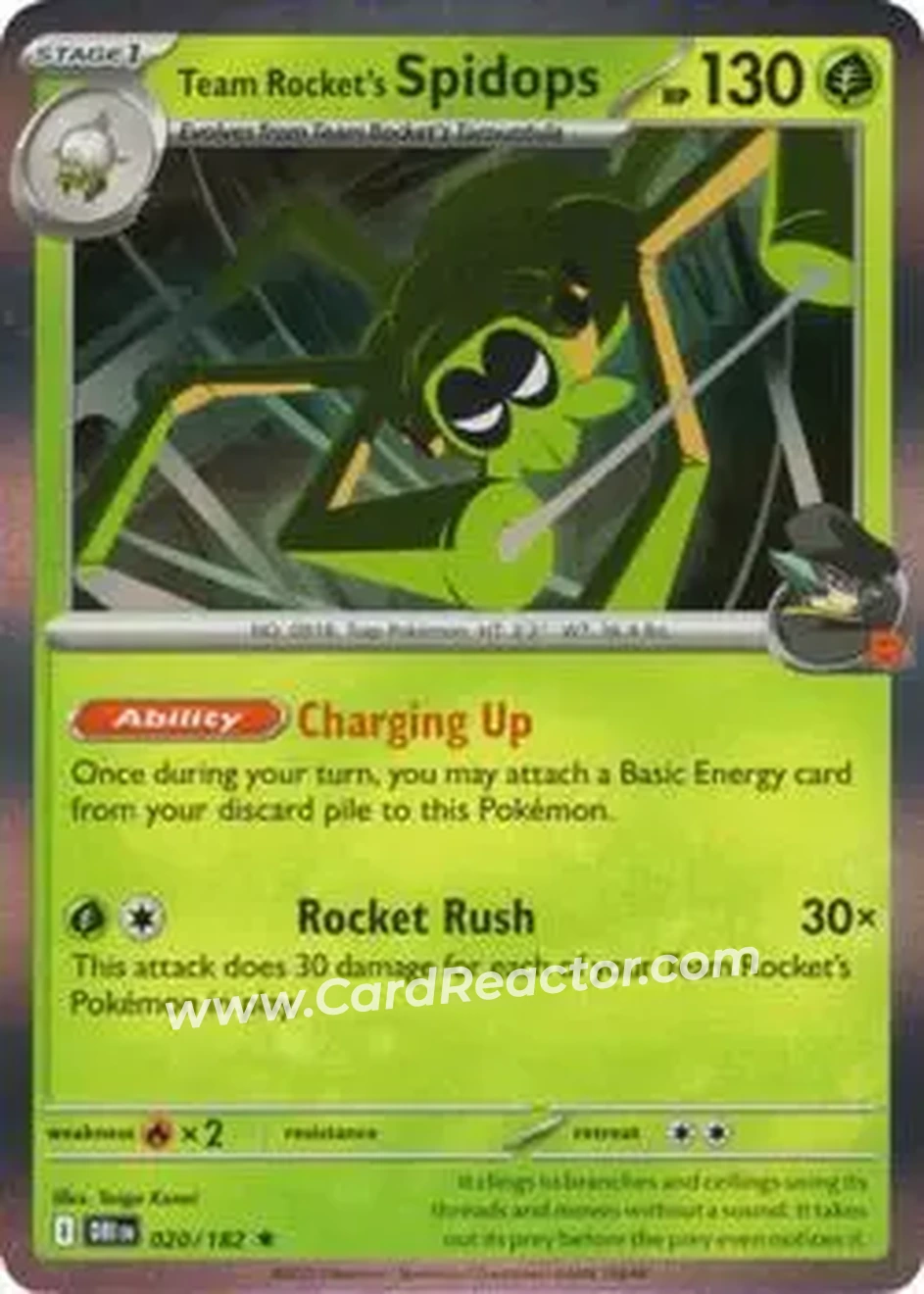 2025 Pokemon Scarlet & Violet Destined Rivals #020/182 - ロケット団のワナイダー - Front