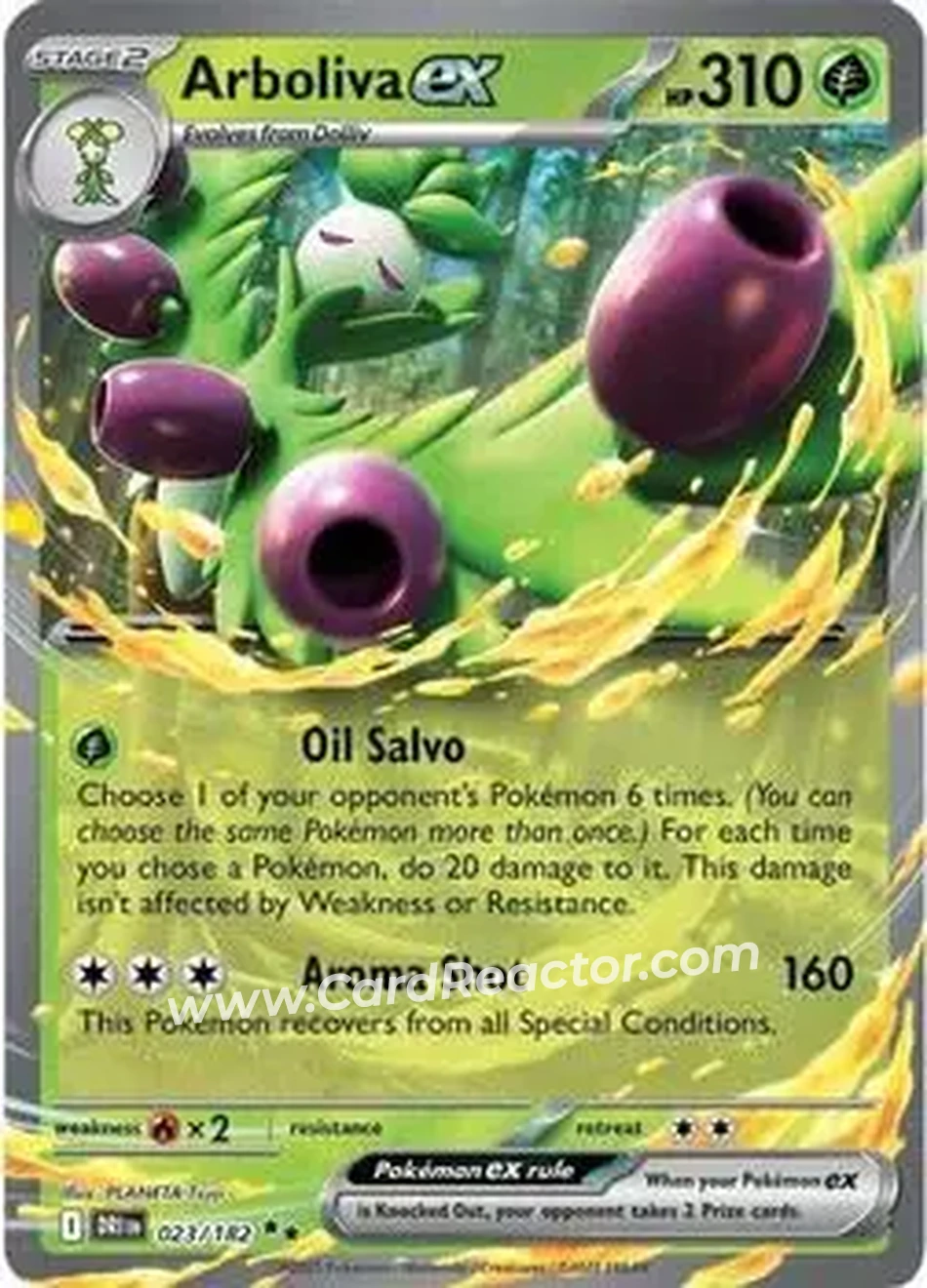 2025 Pokemon Scarlet & Violet Destined Rivals #023/182 - オリーヴァex - Front