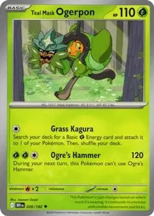 2025 Pokemon Scarlet & Violet Destined Rivals #026/182 - Teal Mask Ogerpon ex