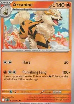 2025 Pokemon Scarlet & Violet Destined Rivals #028/182 - Arcanine