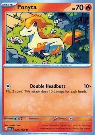 2025 Pokemon Scarlet & Violet Destined Rivals #029/182 - Ponyta