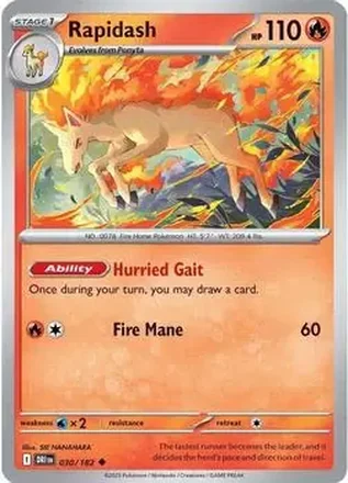 2025 Pokemon Scarlet & Violet Destined Rivals #030/182 - Rapidash