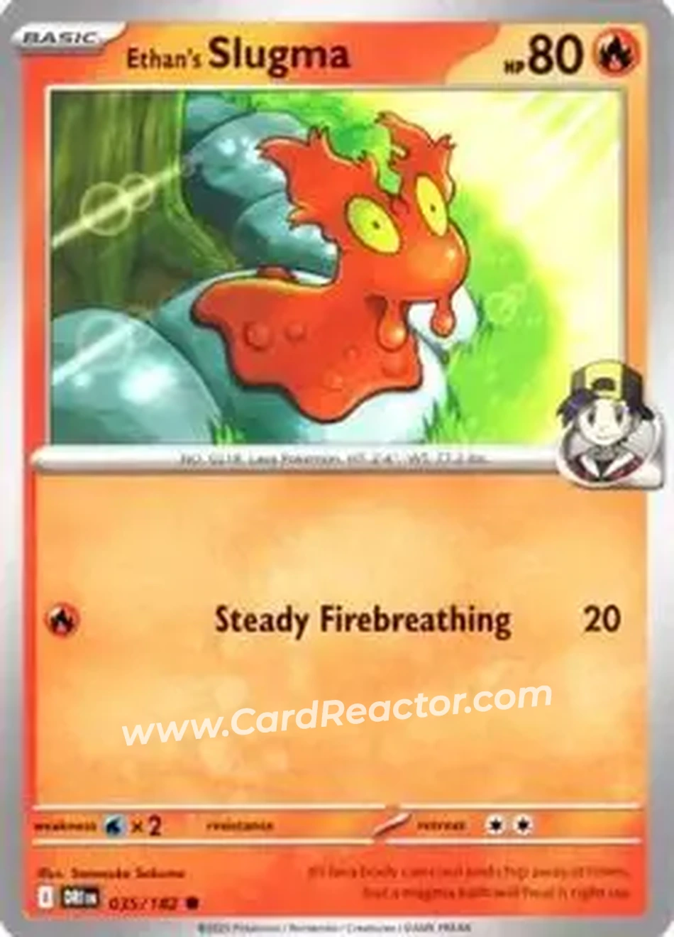 2025 Pokemon Scarlet & Violet Destined Rivals #035/182 - Ethan's Slugma - Front