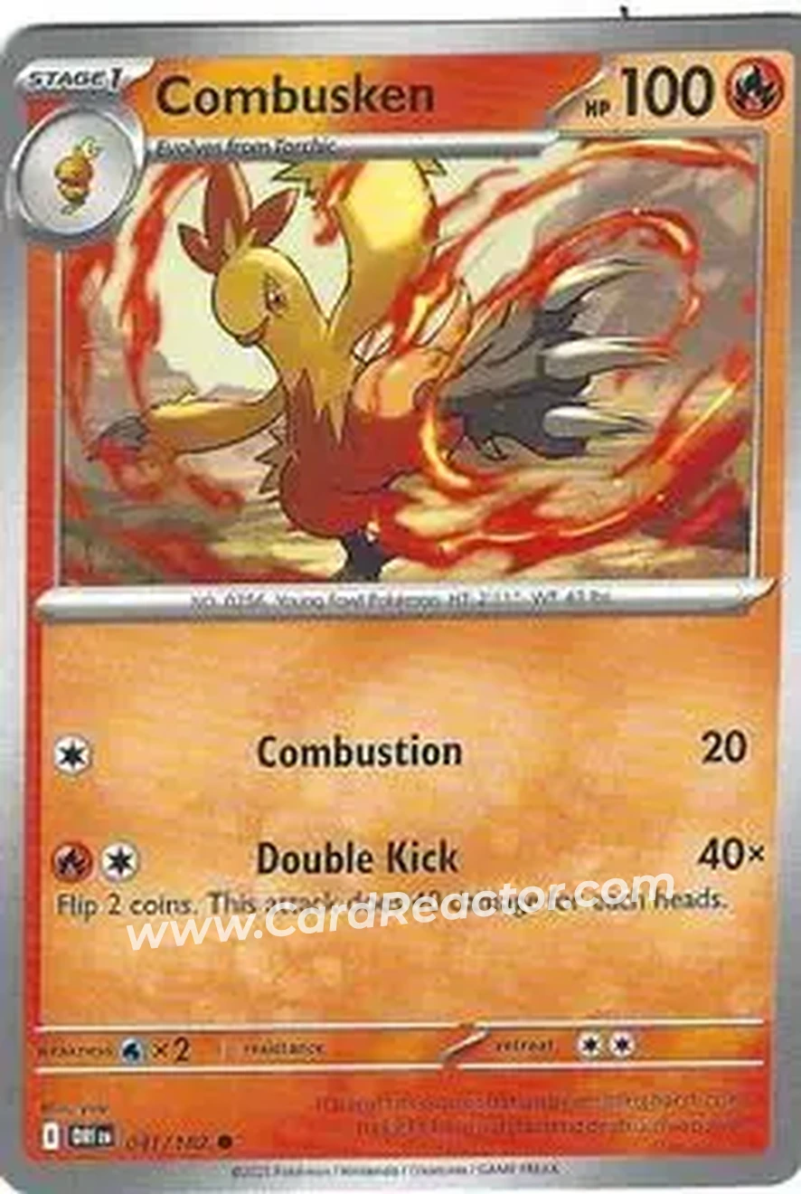 2025 Pokemon Scarlet & Violet Destined Rivals #041/182 - ワカシャモ - Front