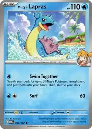 2025 Pokemon Scarlet & Violet Destined Rivals #050/182 - Lapras