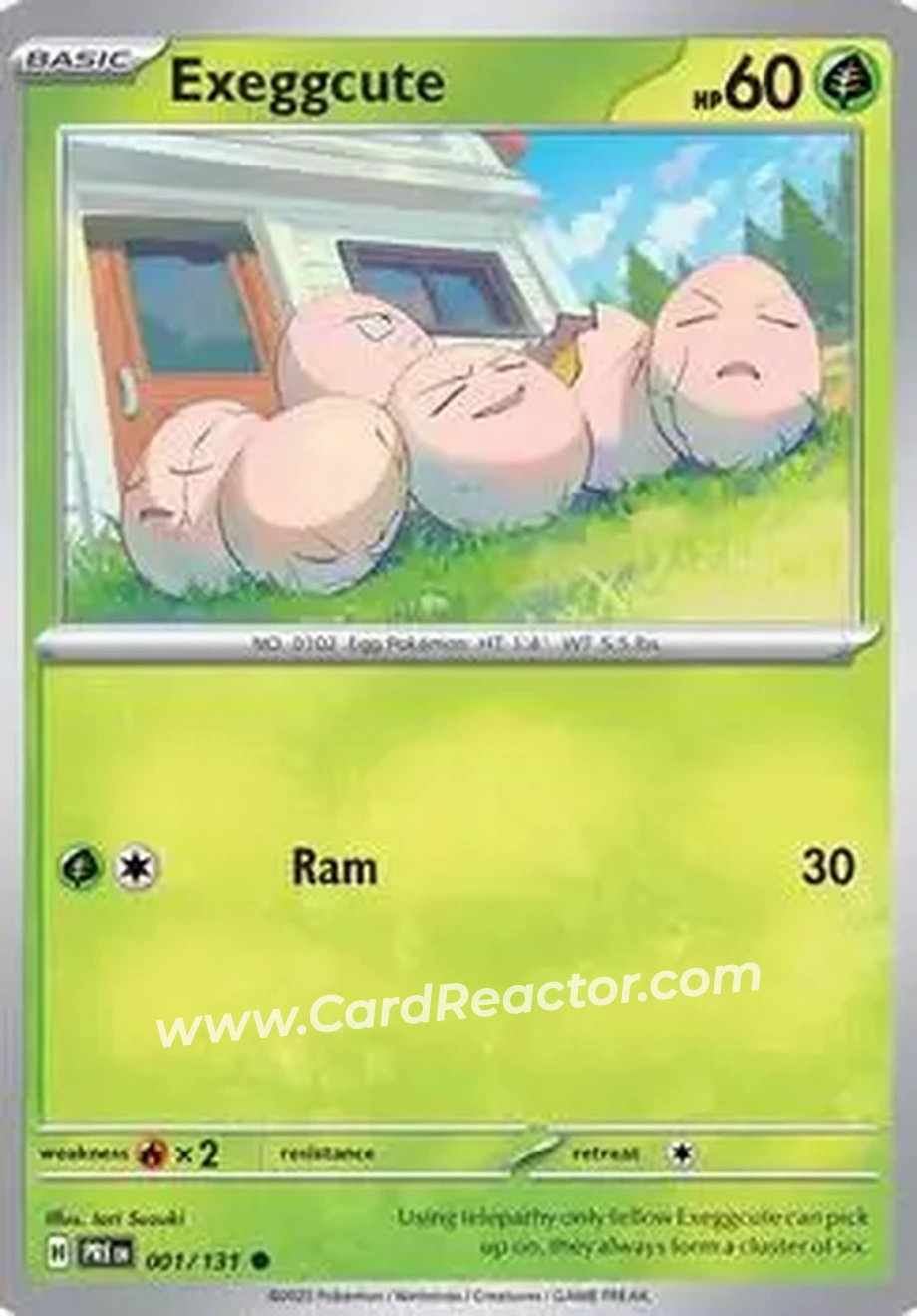2025 Pokemon Scarlet & Violet Prismatic Evolutions #001/131 - Exeggcute - Front