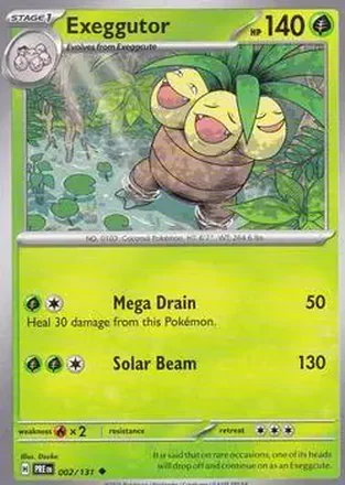 2025 Pokemon Scarlet & Violet Prismatic Evolutions #002/131 - Exeggutor