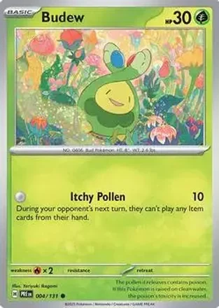 2025 Pokemon Scarlet & Violet Prismatic Evolutions #004/131 - Budew