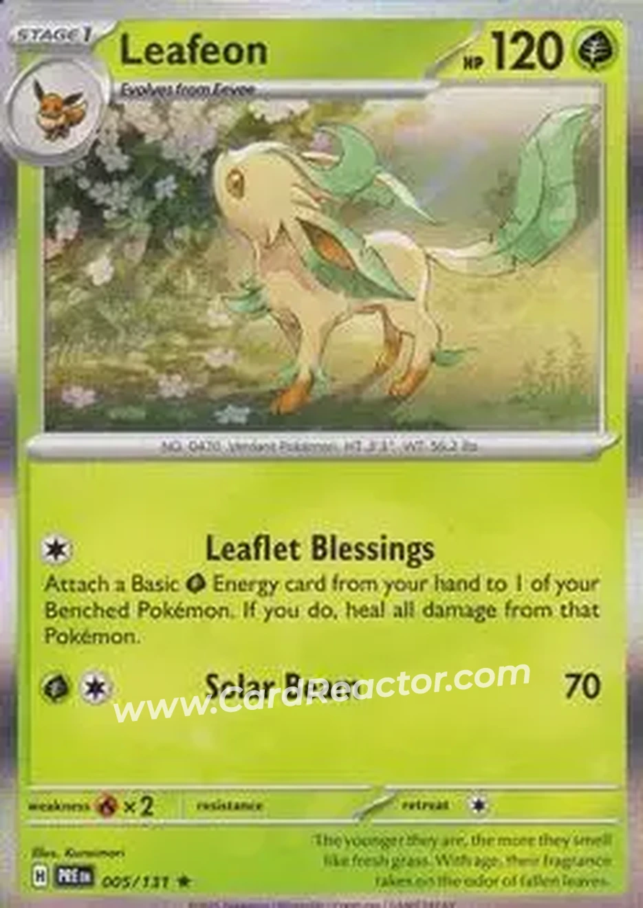 2025 Pokemon Scarlet & Violet Prismatic Evolutions #005/131 - Leafeon