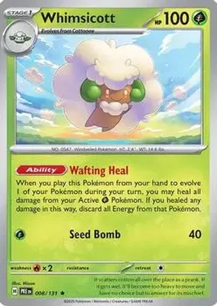 2025 Pokemon Scarlet & Violet Prismatic Evolutions #008/131 - エルフーン