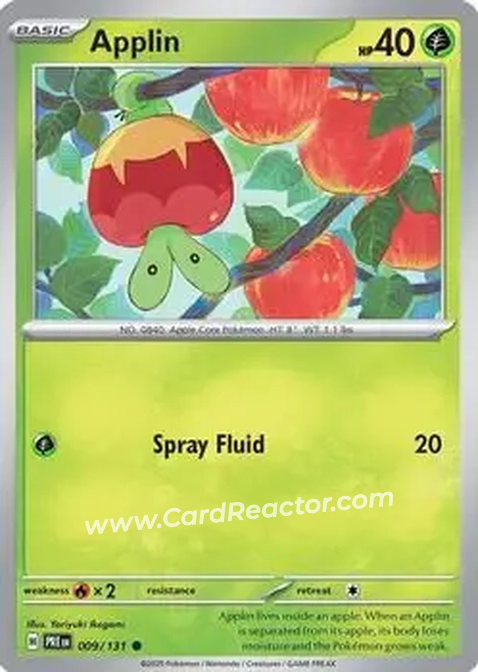 2025 Pokemon Scarlet & Violet Prismatic Evolutions #009/131 - Applin