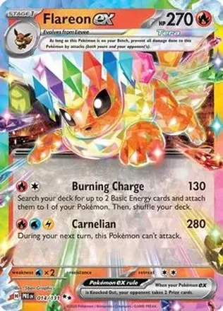 2025 Pokemon Scarlet & Violet Prismatic Evolutions #014/131 - Flareon