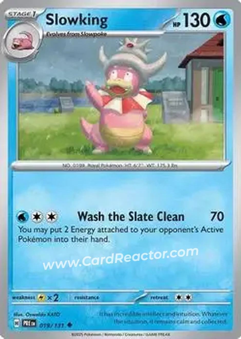 2025 Pokemon Scarlet & Violet Prismatic Evolutions #019/131 - Slowking