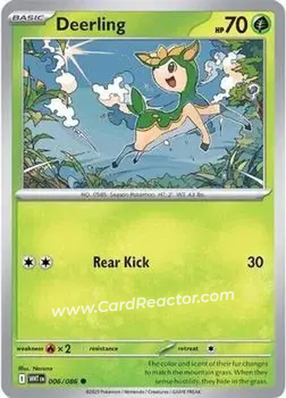 2025 Pokemon Scarlet & Violet White Flare #006/086 - Deerling