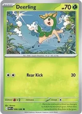 2025 Pokemon Scarlet & Violet White Flare #006/086 - Deerling